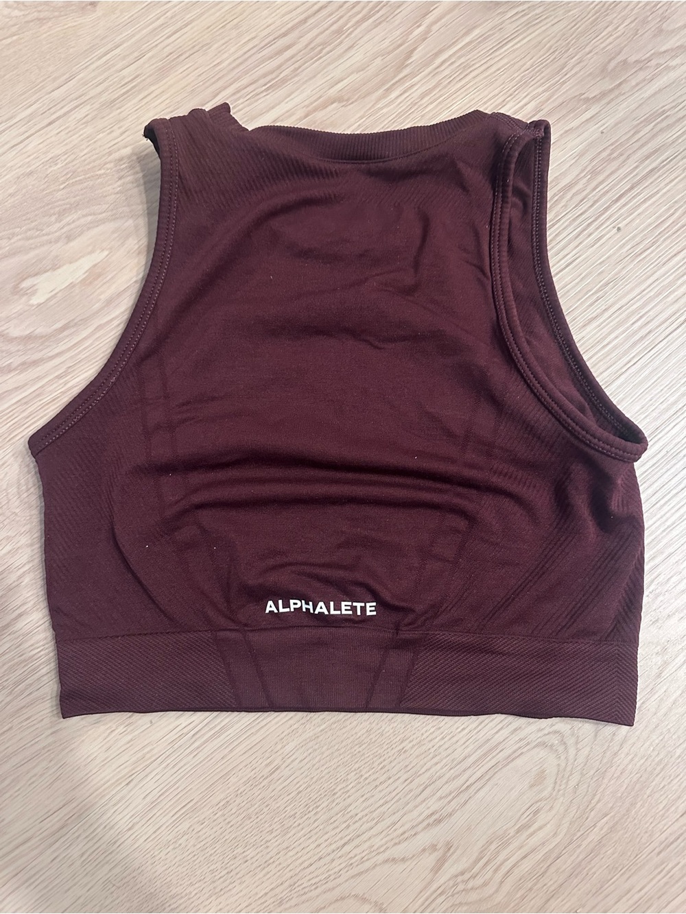 Alphalete Women's Deep Maroon Cropped Racerback Tank